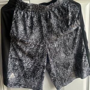 Adidas Black and White Athletic Shorts